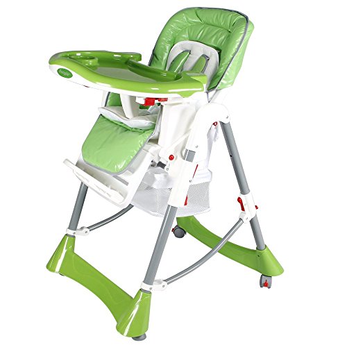 Sungle® Multifunctional Foldable Baby Highchair Adjustable Chair 6 Colours (Green)