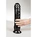 Produktbild Dark Crystal Dildo ca.32x6,5-7,3cm mit Saugfuß (Schwarz)