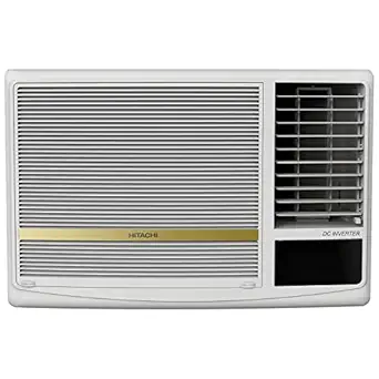Hitachi 1.5 Ton 5 Star Shizuka Inverter Series Window AC (Copper 2022 Model- RAW518HFEOZ1, White)