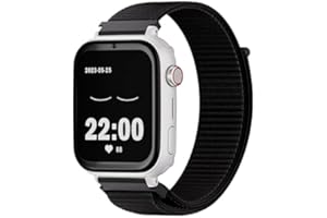 SaveFamily SaveWatch Plus 4G | Orologio Connesso per Bambini con GPS, Chiamate, Video, WhatsApp, Musica, Bluetooth e App Store | Scheda SIM Inclusa - Quadrante Bianco e Cinturino in Tessuto Nero