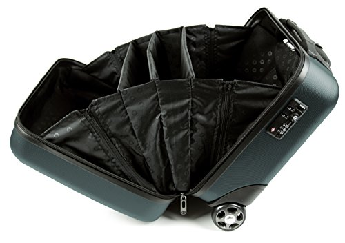 HAUPTSTADTKOFFER - Tegel - Pilotentrolley Hartschalenkoffer Koffer Handgep  ck Trolley Rollkoffer  TSA  38 cm  32 Liter  Waldgr  n