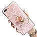 Produktbild Homikon Silikon Hülle Shell Glänzend Glitzer Bling Kristall Diamant Schutzhülle mit Ring 360 Grad Ständer Soft Flex Silikon Handyhülle TPU Bumper Schale Tasche Kompatibel mit iPhone 6 Plus/6S Plus