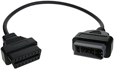 GoldenTrading 14 Pin to 16 Pin Female OBD2 OBDII Cable Diagnostic Adapter Connector for Nissan