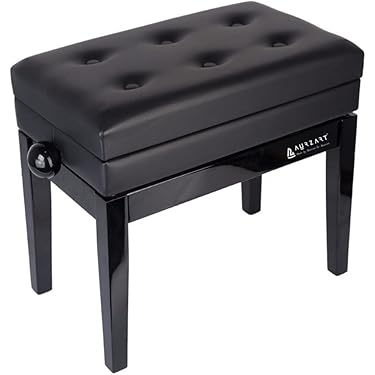 Liquid Stands Foldable Adjustable Piano Bench - X-Style Music Stool - Piano Keyboard Bench Seat for Piano Keyboard Stand with Black Cushion Padded Liquid Stands Foldable Adjustable Piano Bench - X-Style Music Stool - Piano Keyboard Bench Seat for Piano Keyboard Stand with Black Cushion Padded