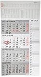 4-Monatskalender Kombi 2020 - Wandkalender - Bürokalender (33 x 63 geöffnet) - mit Datumsschieber - inkl. Jahresübersicht by 