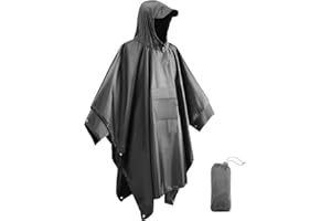 Victoper Poncho imperméable grande taille pour adulte, poncho de pluie réutilisable pour adulte, imperméable léger et imperméable pour adulte, pour randonnée, camping