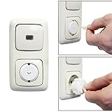 COM-FOUR® 10x Steckdosensicherung mit Metall-Schlüssel – optimaler Schutz für Babys und Kleinkinder (10 Stück) - 2