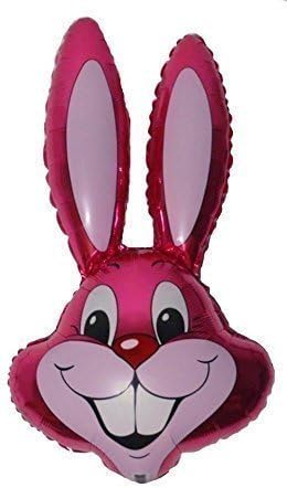 Pink Rabbit Shaped 26 Inch Foil Balloon