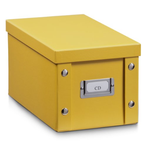 Zeller 17650 CD-Box, Pappe, L 16.5 x B 28 x H 15 cm, mango
