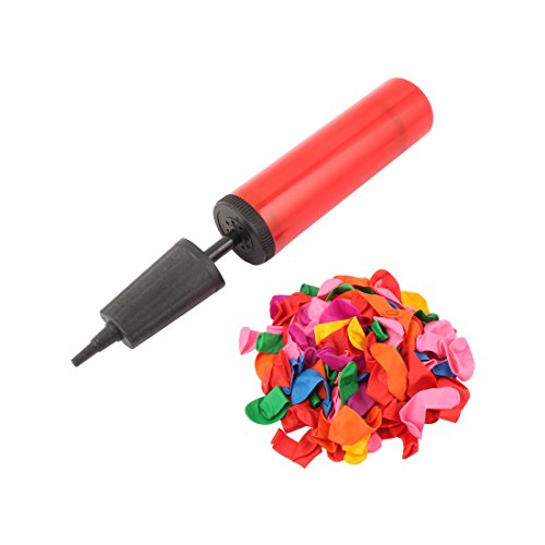 Preisvergleich Produktbild sourcingmap® 100 Stücke x Latexballons Luftballon Ballone + Handhaben Ballonpumpe Pumpe