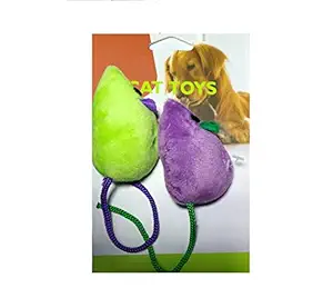 The DDS Store Cat Mouse Toy, 2PCS Mouse Plush Toy Interactive Cartoon Pet Funny Toys for Cats Kittens (Single)