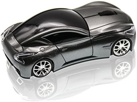 JLERU 2.4GHz Sports Car Shape Wireless Ergonomic Mice Optical Mouse for PC (gray)