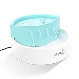 pecute Fontaine à Eau Chat Fontaine à Fleur pour Chat Chien Silencieuse 1.6L Fon