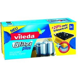 Preisvergleich Produktbild Vileda Scheuerschwamm Glitzi Plus mit Antibac VE=3 Stück