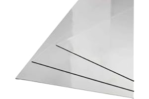 The Mesh Company Magnetic Stainless Steel Sheet 430 | Premium SS430 Sheet Metal in Various Thicknesses (0.5mm - 2.5mm) (1mm Thick 500 x 1000mm Sheet)