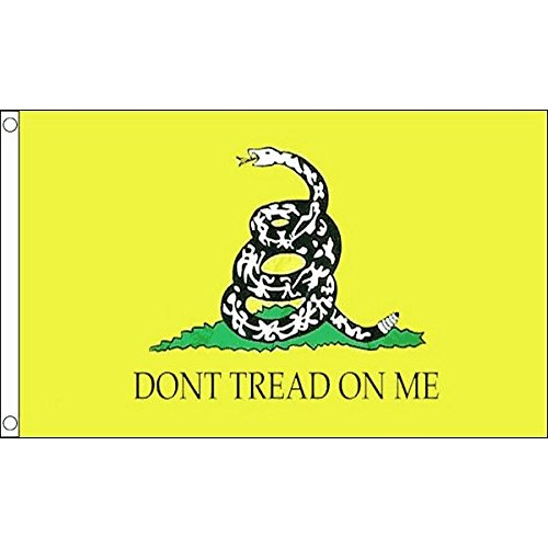 AZ FLAGAZ FLAG - Gadsden Dont Tread On Me Flag - 3x5 Ft - 100D Polyester Don'T Tread On Me Banner with Two Metal Grommets - Fade Resistant - Vivid Colors - 3' x 5' Feet - 150x90 Cm