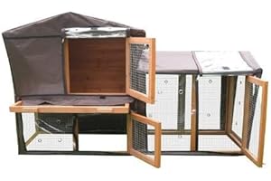 BUNNY BUSINESS Clapier à Lapins pour Plus de 20 Types de clapiers à Lapins (grève) Marron