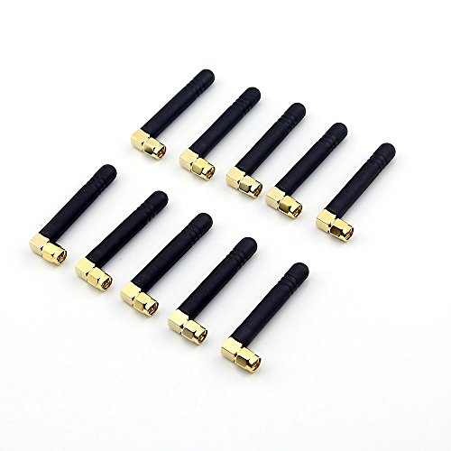 Owfeel (TM) 433 MHz GSM GPRS SMA macho ángulo derecho de antena 10pcs