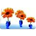 Produktbild Orange Gerber Daisies in blau Vasen – Mauspad – Gaming Maus Pad – 21,8 x 18 cm Zoll