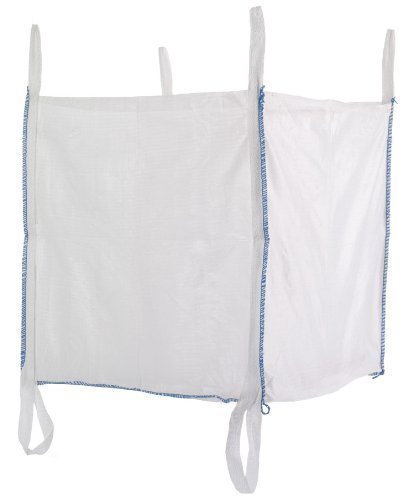 BIGBAG OBEN OFFEN TRAGKRAFT 1.000 KG 90 X 90 X 90 CM 2 ZUSATZSCHLAUFEN AM BODEN Flexibler Einweg Schüttgutbehälter