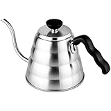 Decdeal - 1,2 Litros Cafetera de Acero Inoxidable, Cuello de Cisne