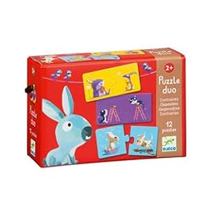 Djeco Opposites Puzzle-Duo – Lernpuzzle Für Kinder Ab 2 Jahren, Aus Pappkarton, Lehrt Gegensätze Wie Groß/klein