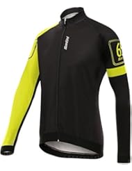 Maillot De Ciclismo De Manga Larga Santini 2017 Gavia Windstopper Amarillo (Xl , Negro)