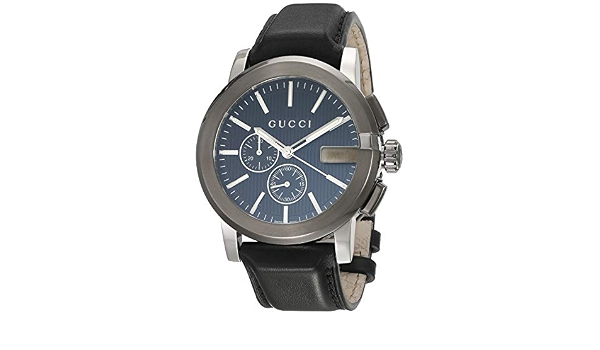 Gucci Men's G-Chrono 44mm Black Leather 