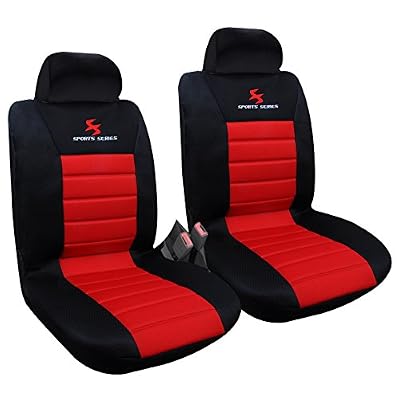 WOLTU AS7257-2 Housse de siège voiture universelle Auto housse polyester housses pour siège,couvre siège Noir Rouge