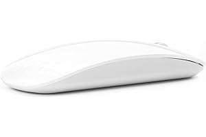 Uiosmuph U30 Mouse Wireless Bluetooth, Ricaricabile Mouse Wireless (BT5.1+ BT5.1+ USB) Silenzioso Mouse Senza Fili per Laptop/MacBook/Android/PC/Mac(Bianca)