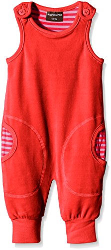 Maxomorra Unisex Baby Playsuit Circle Bodysuit, Red, 9-12 Months (Manufacturer Size:74/80)
