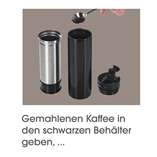 French Press to go Thermo-Becher-Kaffeebereiter to go Becher 2in1 300ml ( Keine fortlaufende Extraktion! Kaffee wird im Zeitverlauf nicht stärker ) - 3