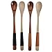 Produktbild Gosear 4 Stk Aus Holz Japanischen Stil Anti-Rutsch Handgefertigte Löffel Langer Griff Kaffee Tee Drink Bar Cocktail Rührer Löffel Geschenk Geschirr-Set mit Gebundenen Linie