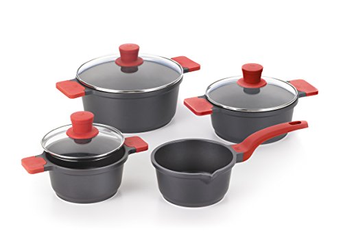 TVS Kochtopfset eccellente 7-teilig Induktion Topf-Set aus Aluguss