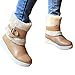 Produktbild TianWlio Frauen Herbst Winter Stiefel Schuhe Stiefeletten Boots Warme Schuhe Beiläufig Keile Boots Seitlicher Reißverschluss Schneestiefel Damen Short Boot Braun 39
