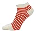 Produktbild MISS&YG Baumwolle atmungsabsorbierende Zehe fünf Fingernäcke Damen gestreift Zehensocken,orange,OneSize