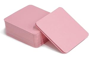 GAKA FAVOR 2.75" x 2.75"Pink Square Cardstock Thick Card Stock Paper Note Paper Business Blank Cards Vocabulary Word Card Message Card DIY Gift Card
