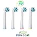 Produktbild sohv® Standard Ersatz Bürstenköpfe Kompatibel mit Elektrische Zahnbürste Oral B CrossAction (eb-50 a), 4 PCS (1 Pack)