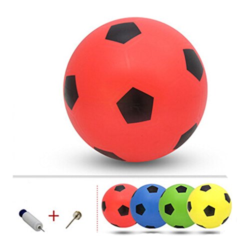 Blancho Inflatable Soccer Balls Pool Party Favor Beachballs Birthday Outdoor Red, 8.3''