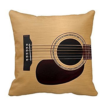 Spruce Top Acoustic Guitar Throw Pillows Custom Throw Pillow Case Personalized Cushion Cover Pillowcase Square Pillow Cover 18x18