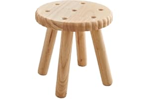 Yier Mei Cookie stool (Round) Small Wooden Stool, Plant Stand Indoor Step or Kids Stool - Ideal as a Small Side Table for House Plants, Bedroom Bedside