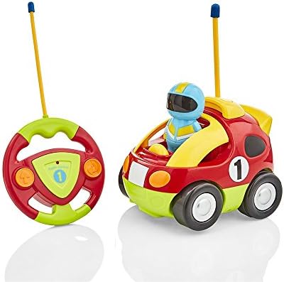 WarmBlood Remote Control Race Car Toy - RC Cartoon Police/Racing Car Radio Control Toys with Music and Lights - Best Gift Birthday Present for Kids Toddlers and 2-6 Year Old Boys (Racing)