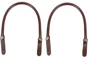 HEALLILY 2Pcs Sangles de Sac à Main en Cuir Poignées de Remplacement en Cuir Bretelles Sacs à Main Sangles Marron