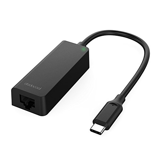 dodocool USB C Adapter auf Gigabit Ethernet (RJ45) Thunderbolt 3 USB 3.1 5 Gbps 10/100/1000 Adapter für Mac OS X /Windows/Linux/Chrome OS(Macbook 12 Zoll)