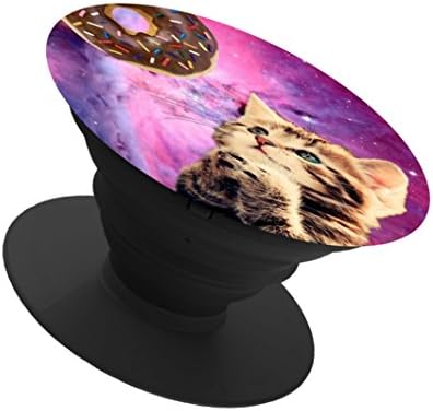 Premium Mounts and Stand, Expanding Stand Pop Grip Mount Sockets for iPhone,Smartphones and Tablets - Donut Praying Cat