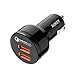 Produktbild AUKEY Quick Charge 2.0 Kfz Ladegerät, 2 Ports Auto Ladegerät mit AiPower Technologie für iPhone, Huawei, HTC