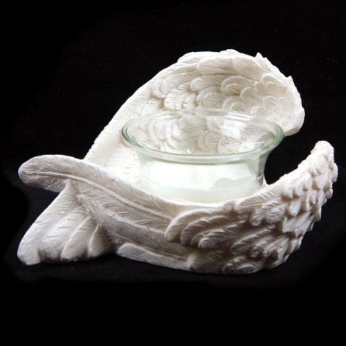 Angel Wings Candle Holder Ornament Mothers Vanentines Day Gifts by Funky Gadget Store