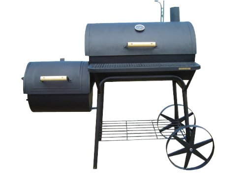 PROFI XXL 90kg-Smoker BBQ GRILLWAGEN Holzkohle Grill Grillkamin 3,5 mm Stahl PROFI-QUALITÄT - 3