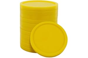 CombiCraft 100 Fichas de plástico Color Amarillo - 23 mm de diámetro - Uso versátil para Eventos, Catering y Juegos de Mesa