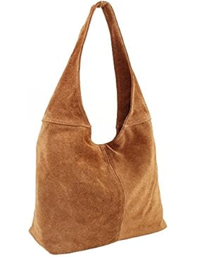 Ledertasche Beuteltasche Lederhandtasche Wildleder Handtaschen Leder Tasche Schultertasche Damenhandtasche Shopper...